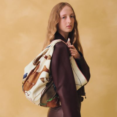 A Toute Allure scarf 90 - Beige | Hermès Mainland China